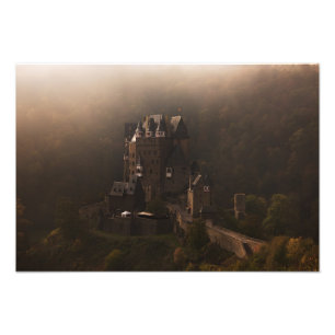 Burg Eltz castle in the morning fog Photo Print