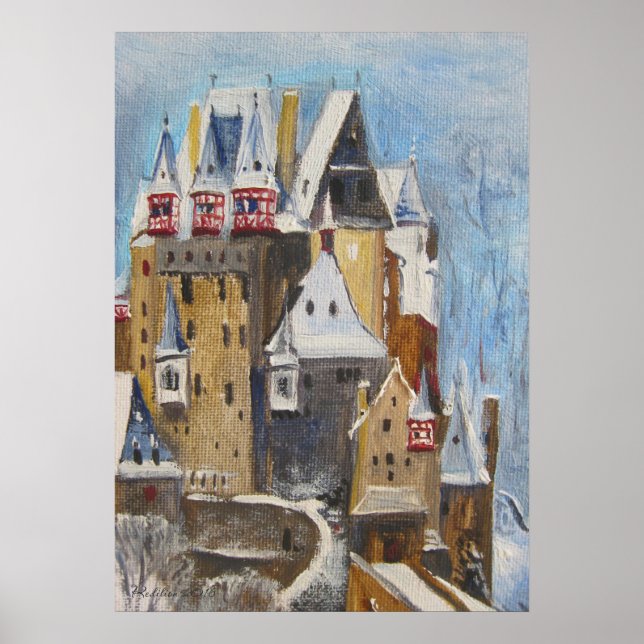 Burg Eltz oil painting Poster (Front)