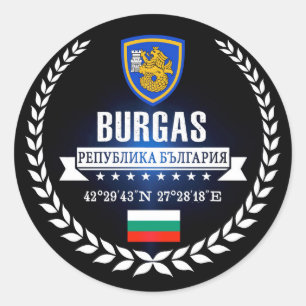 Burgas Classic Round Sticker