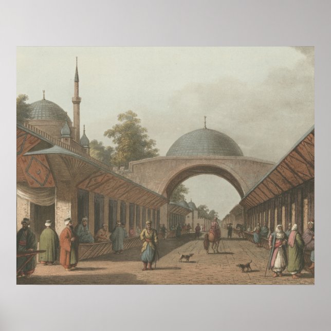 Burgas Ottoman Turk Market in Bulgaria  Poster (Front)