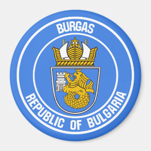 Burgas Round Emblem Magnet