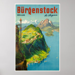 Bürgenstock bei Luzern,Switzerland,Travel Poster