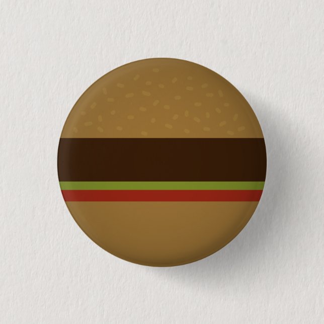 Burger 3 Cm Round Badge (Front)