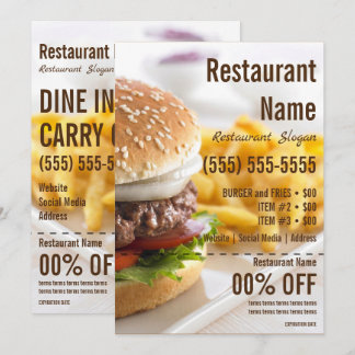 Burger 5x7 Flyer Invitation