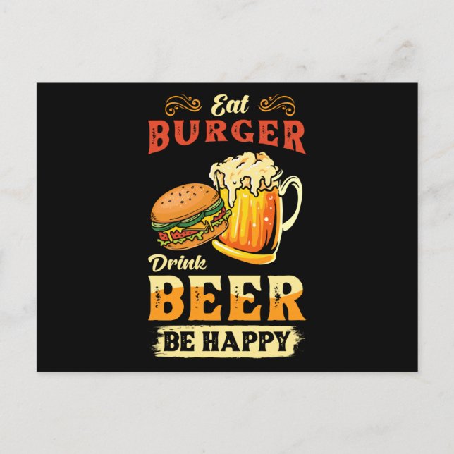 Burger And Beer Postcard (Front)