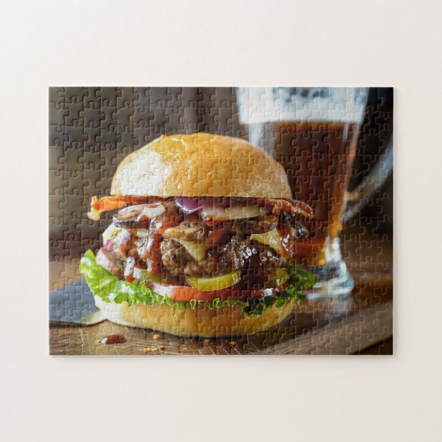 Burger and beer puzzle (Horizontal)