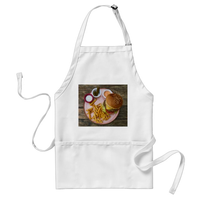 Burger and French Fries Standard Apron (Front)