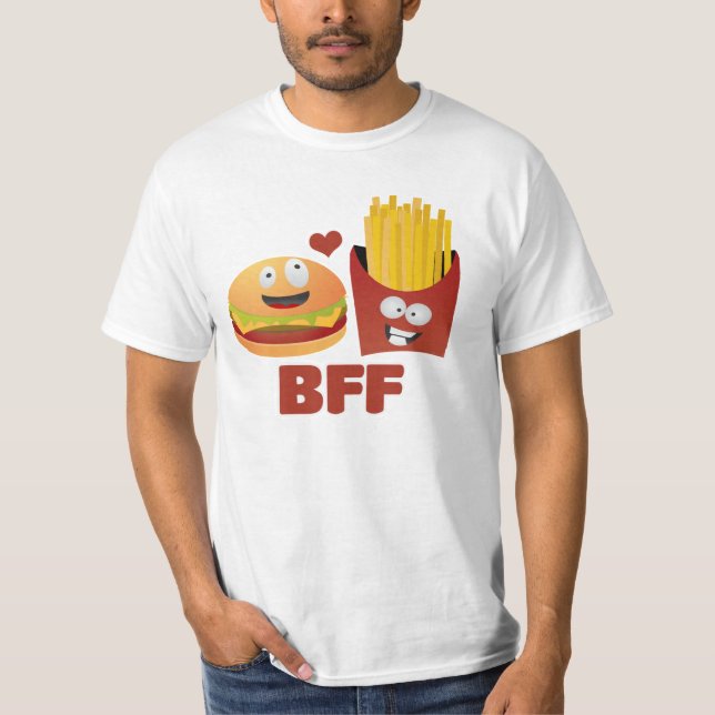Burger And Fries Best Friends Forever T-Shirt (Front)