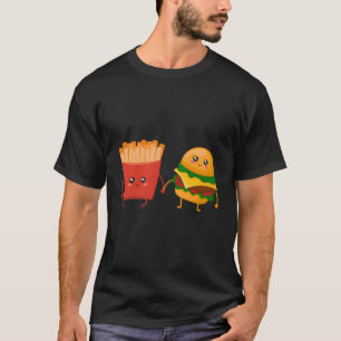 Burger And Fries Couple Burger With French Fries T-Shirt