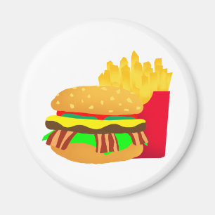 Burger and Fries Magnet