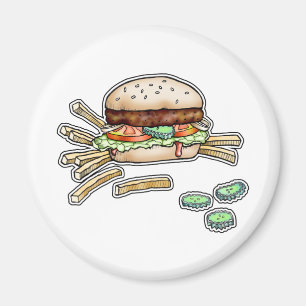 BURGER and FRIES MAGNET
