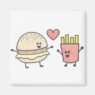 Burger and Fries Magnet