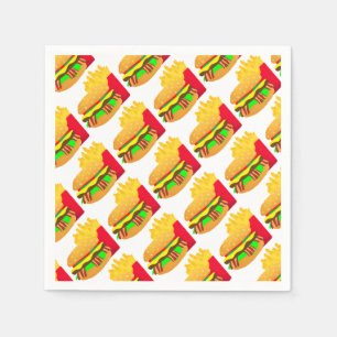 Burger and Fries Napkin