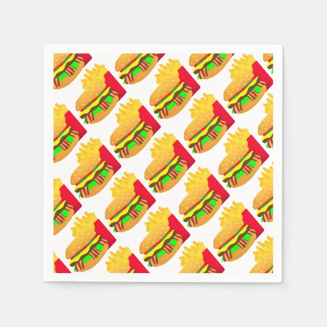 Burger and Fries Napkin (Front)