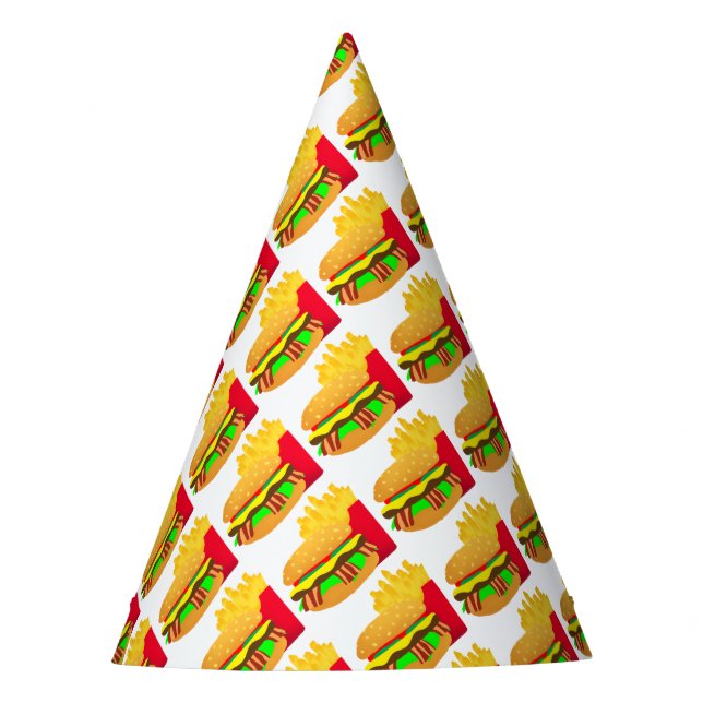 Burger and Fries Party Hat (Front)