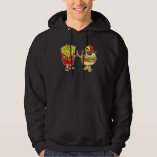 Burger And Fries Trendy Weird Bff Fast Food Who Lo Hoodie