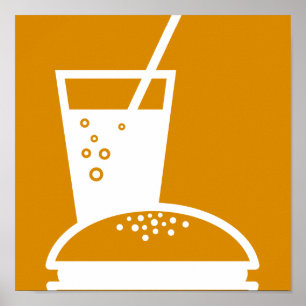 burger and lemonade orange taste explosion poster