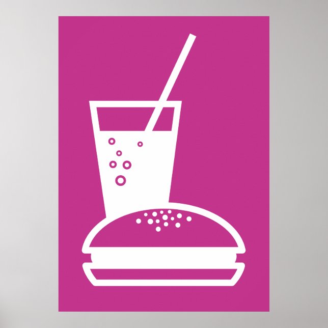 burger and lemonade pink taste explosion poster (Front)