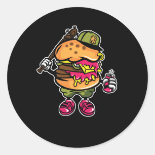 Burger Bastard Classic Round Sticker