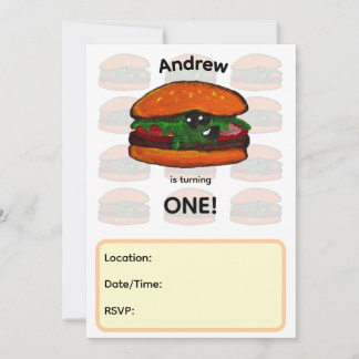 Burger Birthday Party Invitation