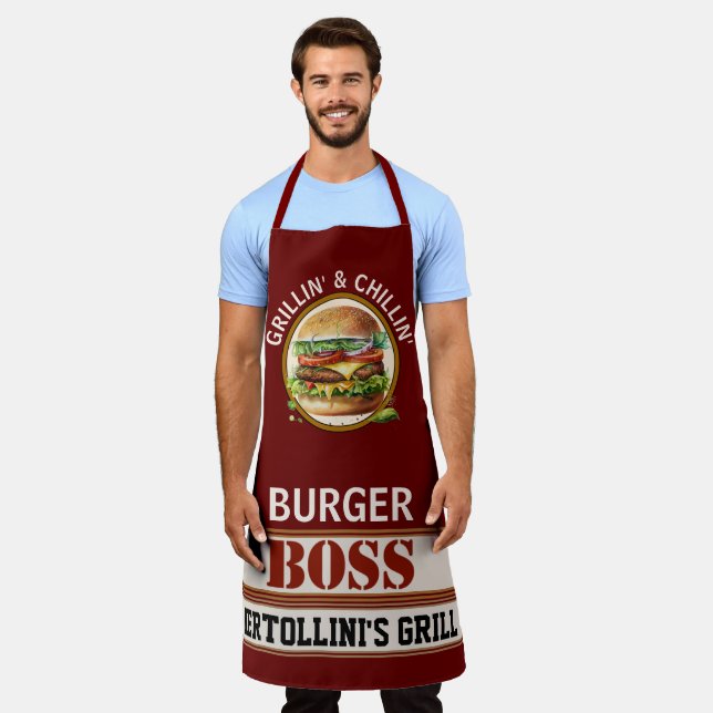 Burger Boss All-Over Print Apron (Worn)