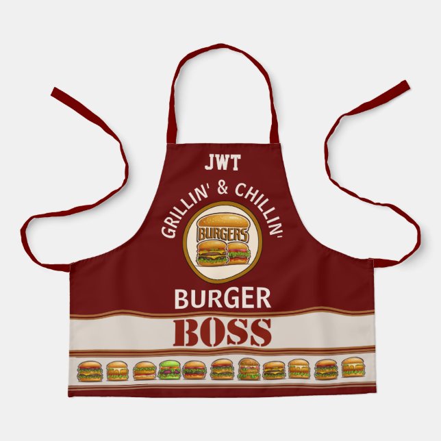 Burger Boss All-Over Print Apron (Front)