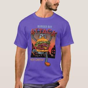 Burger Bot Attack Food Vlogger Gift friends T-Shirt