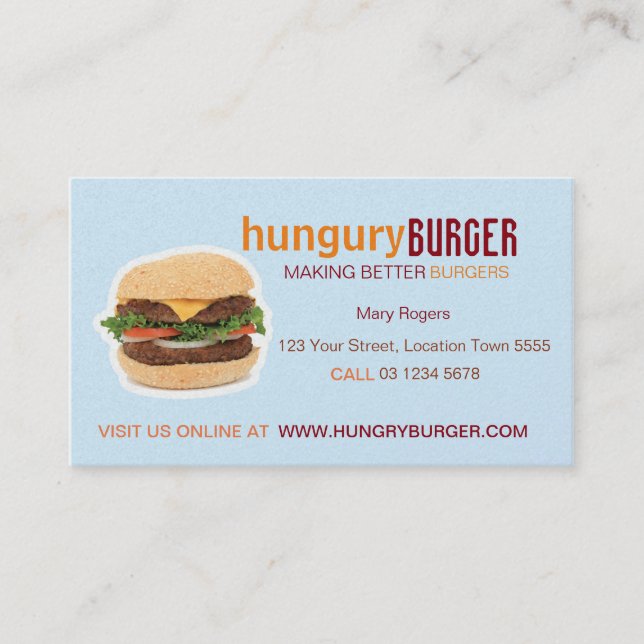 Burger Business Card (Front)