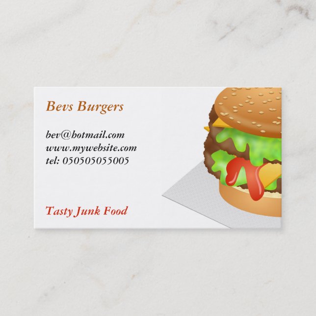 Burger Business Card (Front)