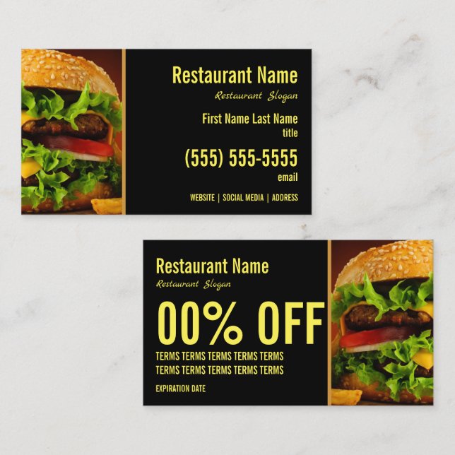 Burger Business Card (Front/Back)
