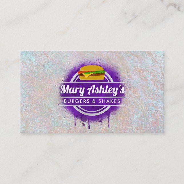 Burger business cards (Front)