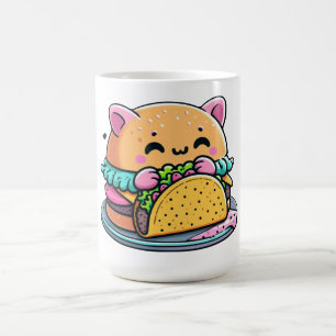 Burger Cat Taco - Cute, Whimsical, Funny, Food Coffee Mug