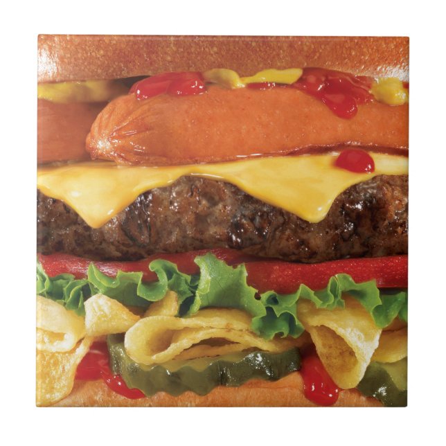 burger ceramic tile (Front)