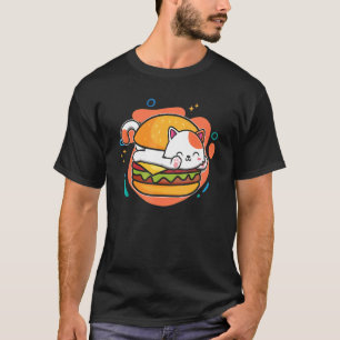 Burger Cute Cat For Hamburger T-Shirt
