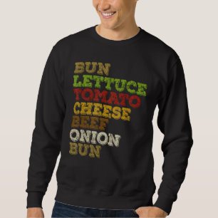 Burger Day Cheeseburger Hamburger Beef Anatomy Sweatshirt