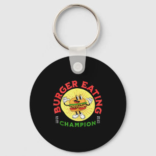 Burger Eating Champion Funny Hamburger Working Out Key Ring