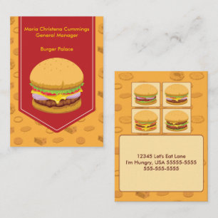 Burger Fast Food Mighty Business Card