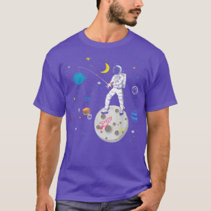 Burger Fishing, Fisher Astronaut Planets Cheesebur T-Shirt