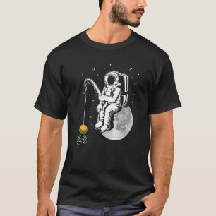 Burger Fishing Fisher Astronaut Planets Cheeseburg T-Shirt