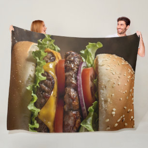 Burger  fleece blanket