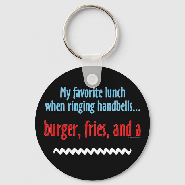 Burger, Fries and a Shake Key Ring (Front)