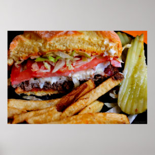 Burger & Fries Poster