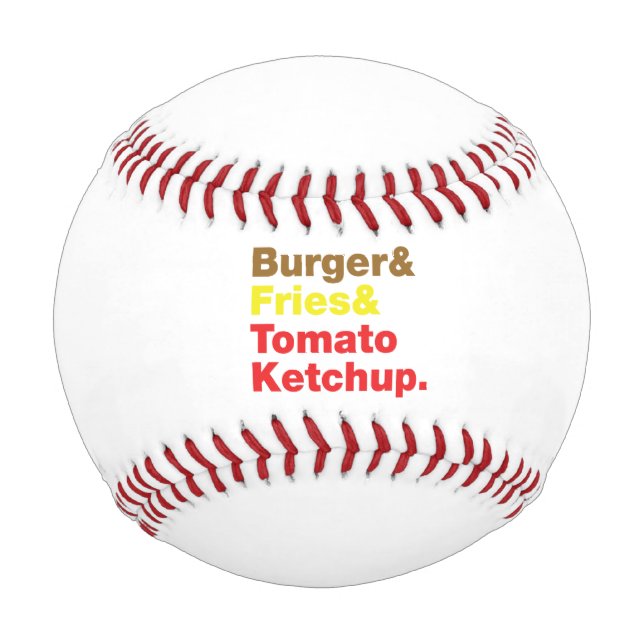 Burger & Fries & Tomato Ketchup. Baseball (Front)