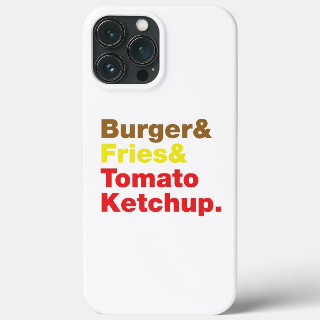 Burger & Fries & Tomato Ketchup. Case-Mate iPhone Case (Back)