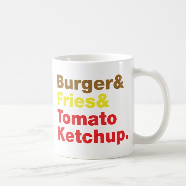 Burger & Fries & Tomato Ketchup. Coffee Mug (Right)