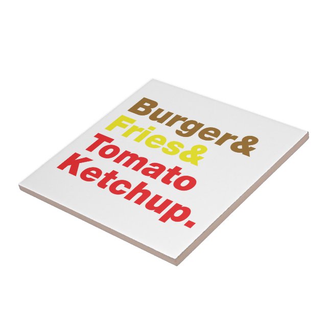 Burger & Fries & Tomato Ketchup. Tile (Side)