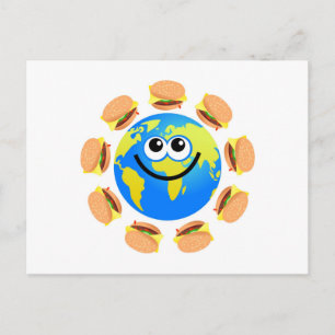 Burger Globe Postcard