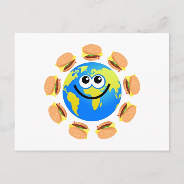 Burger Globe Postcard (Front)