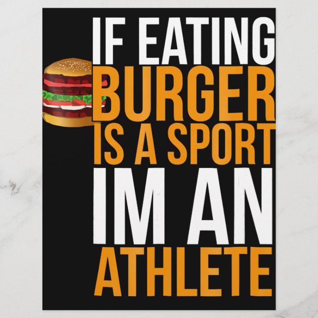 Burger Hamburger BBQ Humour Funny Pun Gift Idea Flyer (Front)