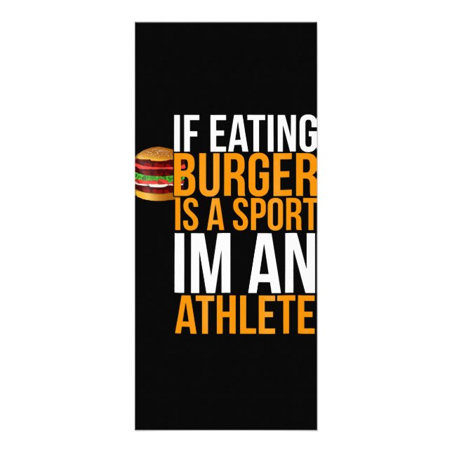 Burger Hamburger BBQ Humour Funny Pun Gift Idea Rack Card (Front)